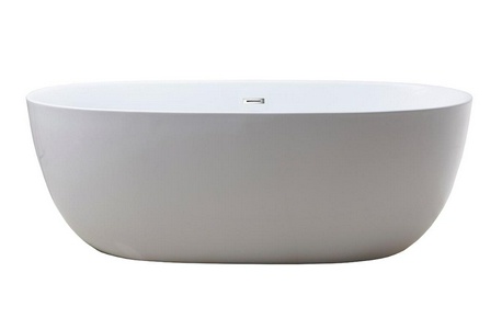 Ванна1700х800х580 мм, акрил, отдельностоящая, слив-перелив цв.хром в комплекте, цвет белый Vincea ZZ Vincea Ванны VBT-205