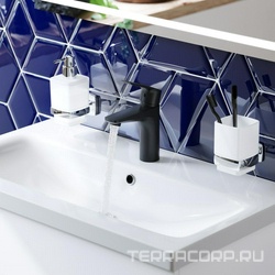 Смеситель для раковины Gem, БЕЗ донного клапана, цв.черный