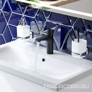 Смеситель для раковины , БЕЗ донного клапана, цв.черный AMPM Gem F90A02122