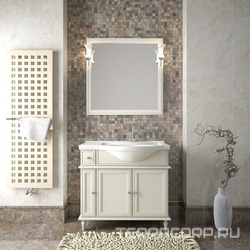 Тумба напольная Санрайз 90см, 900x895x520 мм, правая, цвет слоновая кость, БЕЗ раковины Dreja-90 XX