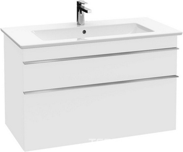 Тумба 753хh590х502мм, для раковины арт.4104 8L/8G/8J, 2 выдв.отдел.+ 1 пакет с аксс,(фасад и корпус цв.DH белый глянц., ручка цв.хром),  ZZ Villeroy & Boch Venticello A92501DH