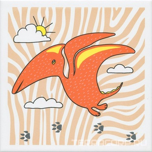 Керамическая плитка Kerama Marazzi Динозаврики Декор  4 матовый 20х20 Комбинированный 