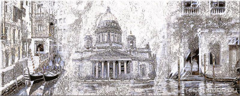 Керамическая плитка Azori Sfumato Декор Grey "Vistas" 1XX l20.1x50.5 Комбинированный, фото 5