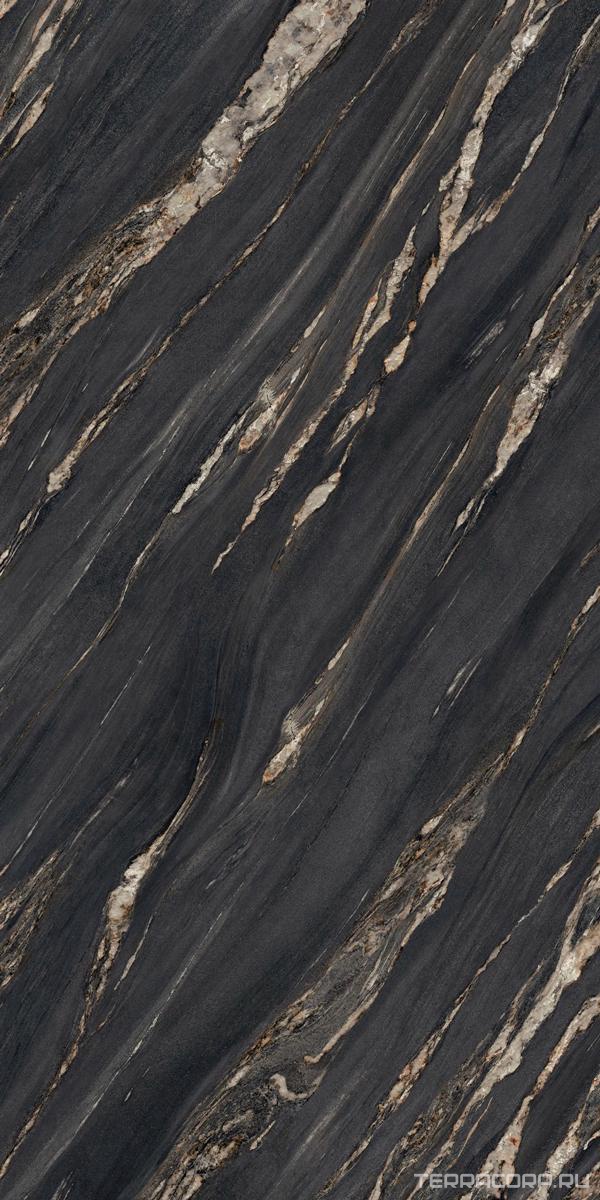 Керамогранит Ariostea Ultra Marmi Tropical Black Lev Silk 6 mm 150x300 Черный, фото 7