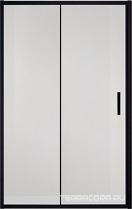 Дверь для душа, в нишу 1050хh1900мм, раздвижная, 1 дверь, 1 неподв.секция, правая/левая, (стекло прозрачное 6мм, фурн.цв.черный матовый),  ZZ Vincea Garda VDS-1G105CLB