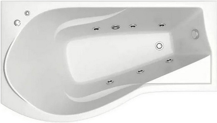 Акриловая ванна Bas Капри L с г/м| 170x94x44