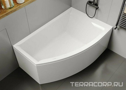 Ванна угловая160x105xh45см,правая, без панели и каркаса, (акрил цв.белый), Veronela ZZ Vagnerplast veronela VPBA160VEA3PX-04