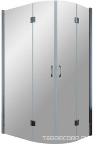 Душевое ограждение , 120*80*1900 мм, петли слева, профиль хром, стекло прозрачное, БЕЗ поддона ZZ Vegas Glass AFS-F AFS-F 120*80 08 01 лев.