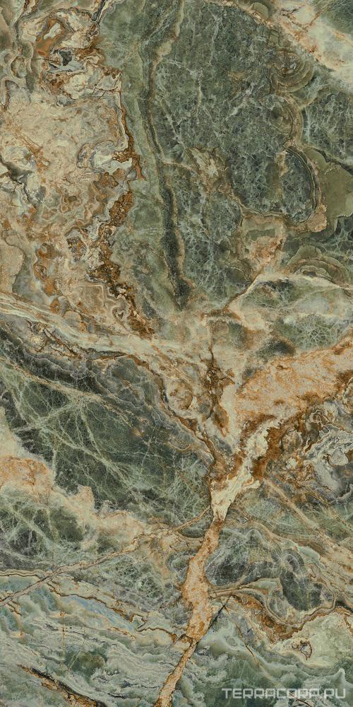 Керамогранит Kerama Marazzi Риальто Нобиле Панно 1 зелёный лаппатированный обрезной 119,5x238,5 Комбинированный, фото 7