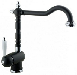 Смеситель Timo Morea 2406 F Black для кухонной мойки| 9x28x27