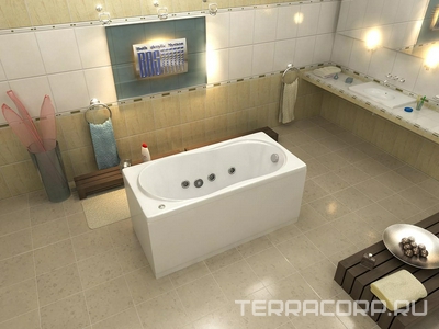 Ванна акрил.  130х70см, комплектация Стандарт Плюс, БЕЗ слива-перелива ZZ Bas Лима ВС 00008