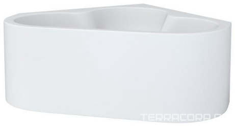 Ванна 1993х1665хh652мм, угловая, литьевой природный камень S-Sense, поверхн. матовая, регулир.опоры, нажим.слив цв.хром в компл., Egina ZZ