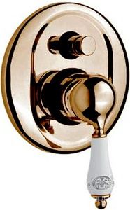 Смеситель для душа, встраиваемый в стену, с переключателем, (цв. бронза),  ZZ Gaia Phoenix RN 3372 BR