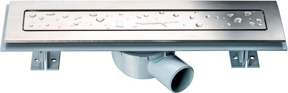 Душевой лоток 800 мм, пропускн.спос-ть 48 л/мин, с неперфорир. решеткой, (цв. сатин), Say Anzer ZZ Vincea Say Optima SAY.72.2.80.STN