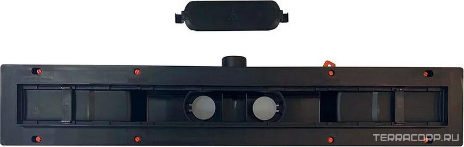 Водоотводящий желоб 550 мм KLASIK, с решеткой под плитку (черная окантовка) ZZ Veconi Универсал V550KB