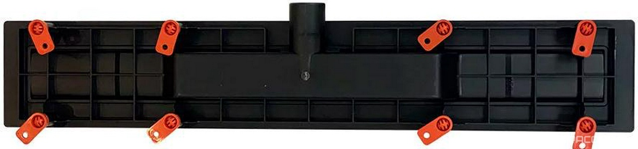 Водоотводящий желоб 550 мм KLASIK, с решеткой под плитку (черная окантовка) ZZ Veconi Универсал V550KB