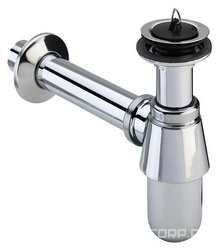 Бутылочный сифон для раковины, с пробкой, цв.хром ZZ
