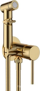 Комплект гигиенического душа (смеситель с внешней и встраив.частью, лейка, шланг ), цв.матовое золото ESKO Shanghai SMHGold