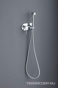 Смеситель совмещённый с гигиеническим душем, (готовый комплект: лейка, шланг 120см., скрытая часть), (металл цв.хром),  ZZ Allen Brau Priority 5.31005-00