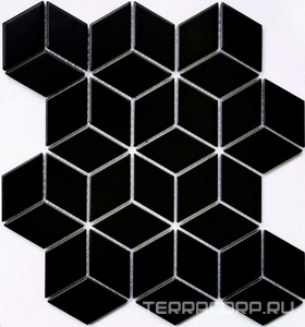 Мозаика Bonaparte Мозаика керамогранитная Landa Black matt (48x48x6) 26,74x30,9 Комбинированный 
