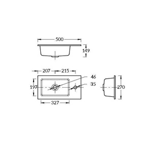 Раковина мебельная 50 см, для тумбы "" Kerama Marazzi LATO LA.wb.50