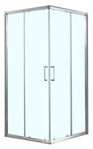 Душевое ограждение GREENWOOD, 90*90*185, квадратное, раздвижные двери, прозрачн.стекло, БЕЗ поддона, хром.профиль ZZ Azario Greenwood AZ-NNE1142/900