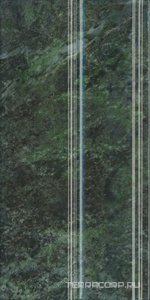 Керамическая плитка Kerama Marazzi Серенада Плинтус  зелёный глянцевый обрезной 15x30 Зеленый 