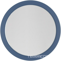 Зеркало 800x25x800мм, с встроенной LED подсветкой, выкл. датчик движения, (цв.синий матовый), Terra ZZ