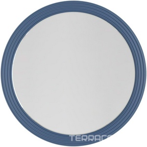 Зеркало 800x25x800мм, с встроенной LED подсветкой, выкл. датчик движения, (цв.синий матовый),  ZZ La Fenice Terra FNC-02-TER-BG-80