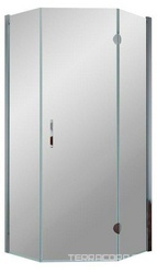 Душевое ограждение пятиугольное AFA-Pen, 90*90*1900, правое, профиль матовый хром, стекло прозрачное, БЕЗ поддона ZZ