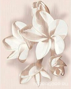 Керамическая плитка Azori Amati Панно  Plumeria  beige (2 шт) ZZ40.5x50.2 Комбинированный 