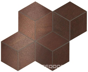 Керамогранит Atlas Concorde Italy Blaze  Corten Mosaico Esagono Lapp 30x35 Коричневый 