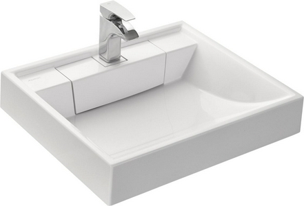 Раковина из литого мрамора для стиральной машины РЕЙН 600x500x138 мм, белая,  ZZ Aquaton Универсал 1A72103KRW010