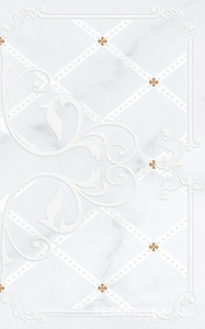 Керамическая плитка Gracia ceramica Милана  св декор 01 25x40 Белый 