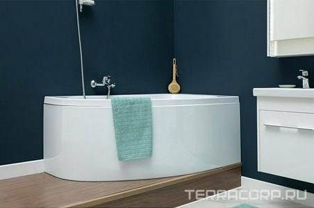 Акриловая ванна Mia 140x80x32 см R с каркасом ZZ Aquanet mia 246887