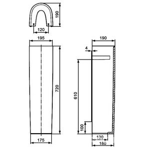 Пьедестал для раковины  ZZ Ideal Standard Connect E797301