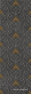 Керамическая плитка Gracia ceramica Silvia  black decor 02 30х90 Черный 