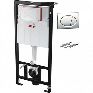 Инсталляция для подвесного унитаза с кнопкой хром арт. AM101/1120-3:1 RU M71-001 ZZ AlcaPlast Универсал AM101/1120-3:1 RU M71-001