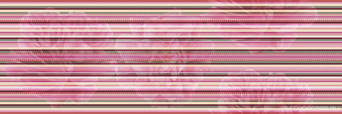 Керамическая плитка Absolut Keramika Aure Dec.Savag Flower lines Berenjena 15x45 Комбинированный, фото 3