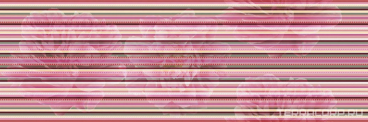 Керамическая плитка Absolut Keramika Aure Dec.Savag Flower lines Berenjena 15x45 Комбинированный 