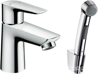 Смеситель Hansgrohe Talis E 71729000 для раковины с гигиеническим душем, с донным клапаном Push-Open| 4x12x12