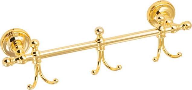 Крючок тройной на планке 36см, (цв.золото),  ZZ Migliore Mirella 24914
