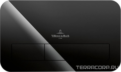 Клавиша двойного смыва (высококачественное безопасное стекло цв. черный глянец),  M200 ZZ Villeroy & Boch ViConnect 922400RB