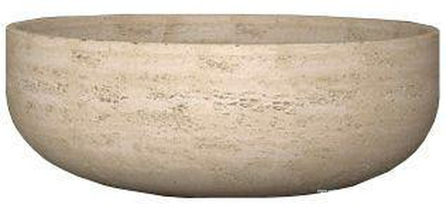 Раковина d450хh150мм, круглая, накладная на столешницу (искуст.камень TecknoForm цв.Travertino Naturale),  45 ZZ Glass Design Rapolano RAP45ST