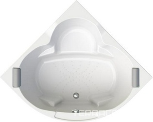 Ванна акриловая "СОРРЕНТО 2", 1400х1400, подголовник - 2 шт., каркас и слив-перелив (хром) в компл.,  ГМ "Релакс Chrome" ZZ