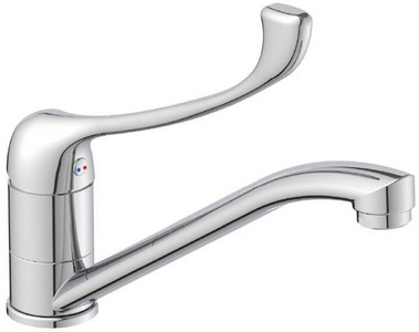 Смеситель для кухонной мойки, с локтевой рукояткой, хром ZZ Lemark Project LM4634C