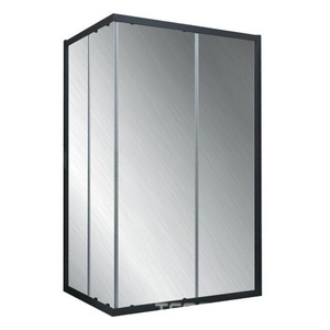 Душевое ограждение , 900x800x2000 мм,  профиль мат.черный, стекло прозрачное, БЕЗ поддона ZZ Vegas Glass ZA-F ZA-F NOVO h2000 90*80 02М 01