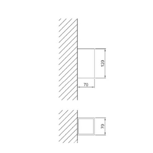 Стакан 7х7хh12см, настенный (белая керамика),  ZZ Fantini Young 96 P1 7602