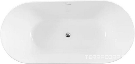 Ванна 1700x800xh610мм, отдельностоящая, слив-перелив, пробка слива цв.хром. в компл., (акрил цв.белый матовый), BelBagno ZZ