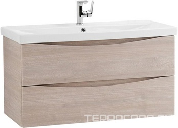 База под раковину подвесная с 2 выкатными ящиками, 764x438x500мм, без раковины, (цв.Rovere Grigio), Marino-Cer ZZ